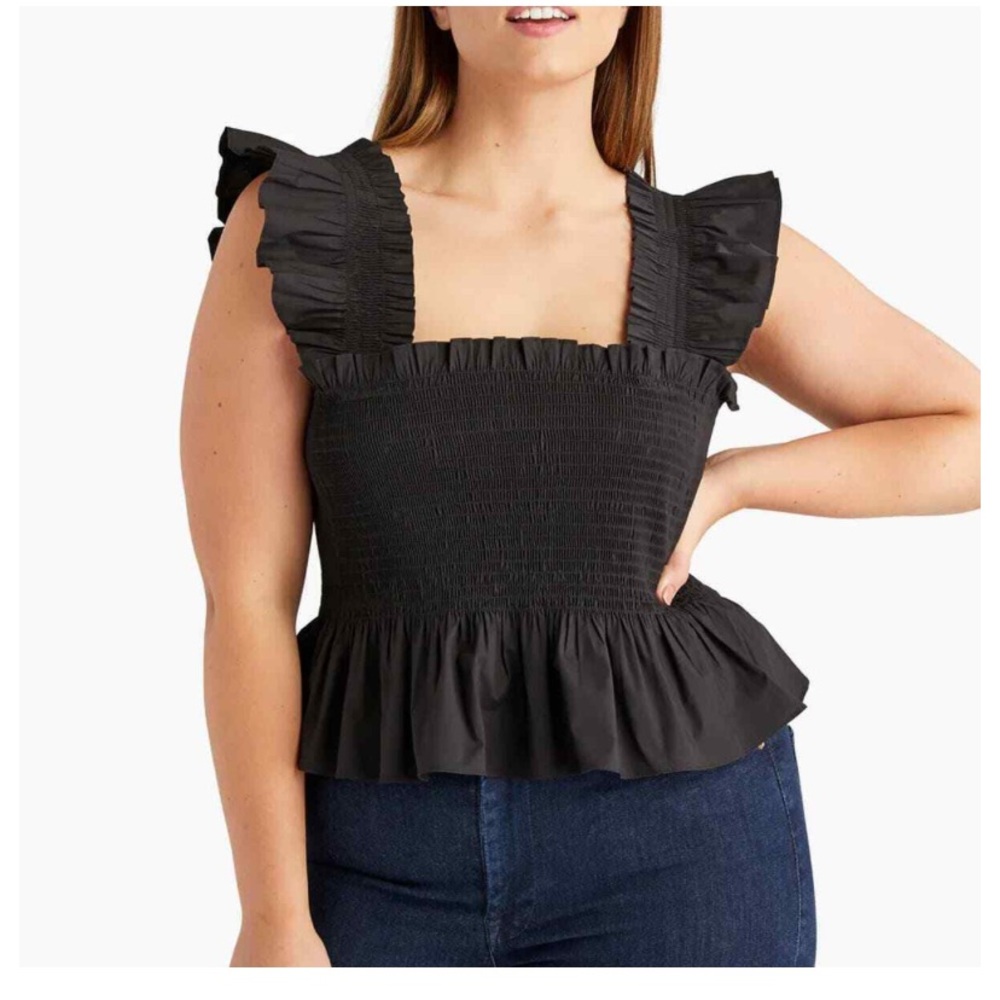 Hill House Home, The Paz Nap Top, Black Poplin